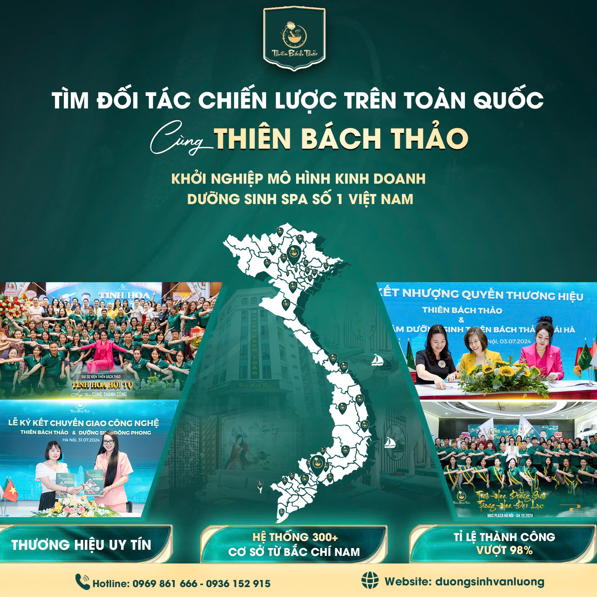 Nhượng quyền, chuyển giao và phân phối hệ thống đại lý Thiên Bách Thảo